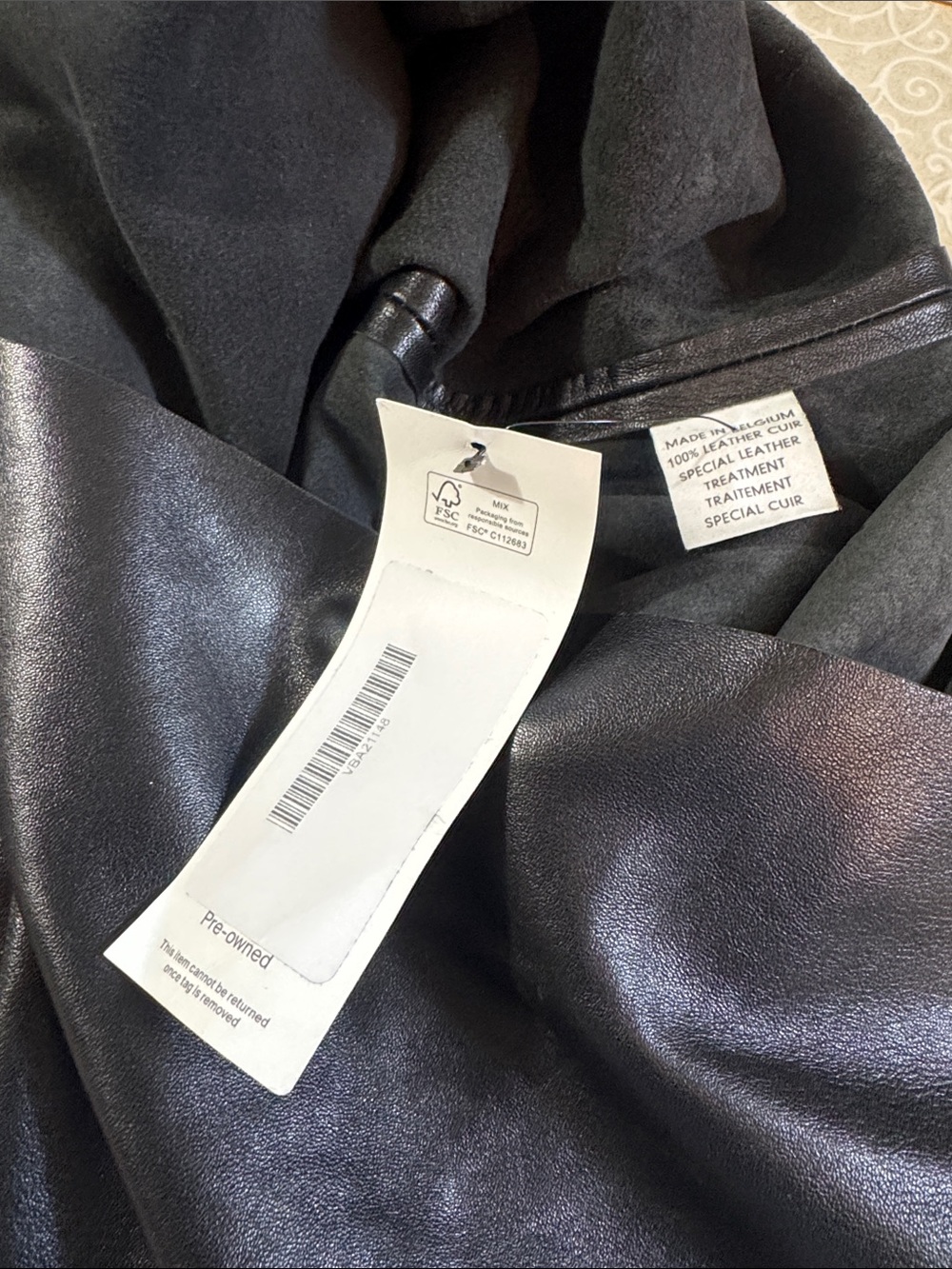 Veronique Branquinho 100% Leather Asymmetrical Wrap Skirt — Size 38 - Picture 9 of 13